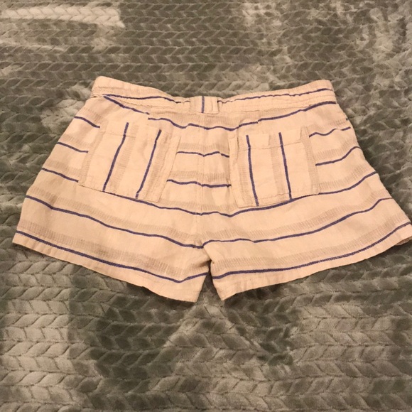 Life in Progress // Blue striped linen shorts - Picture 3 of 5